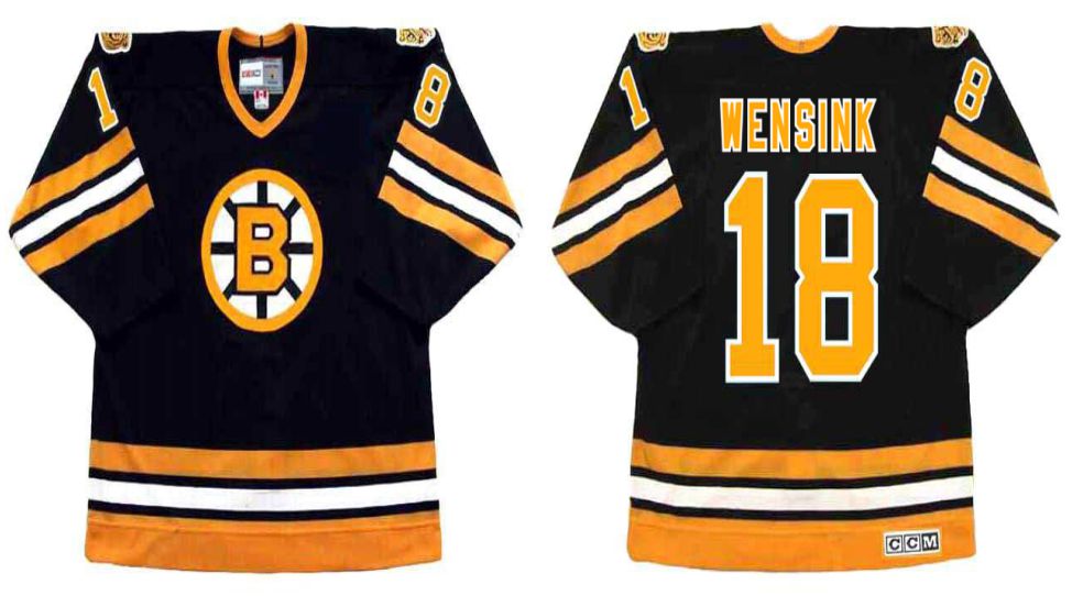 2019 Men Boston Bruins 18 Wensink Black CCM NHL jerseys